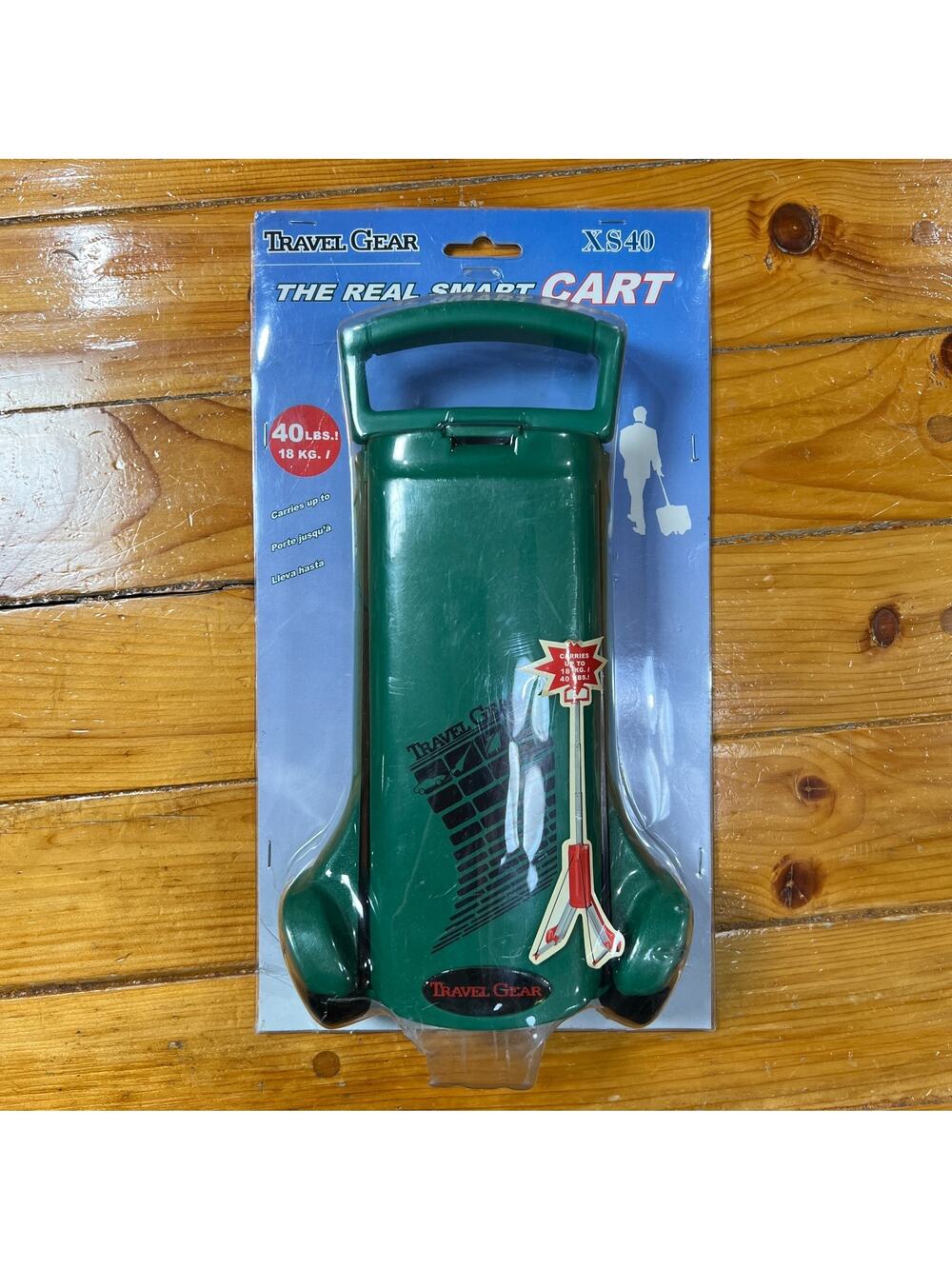 Travel Gear XS40 Smart Foldable Luggage Trolley Cart Green 40 Lb Roleasy NEW